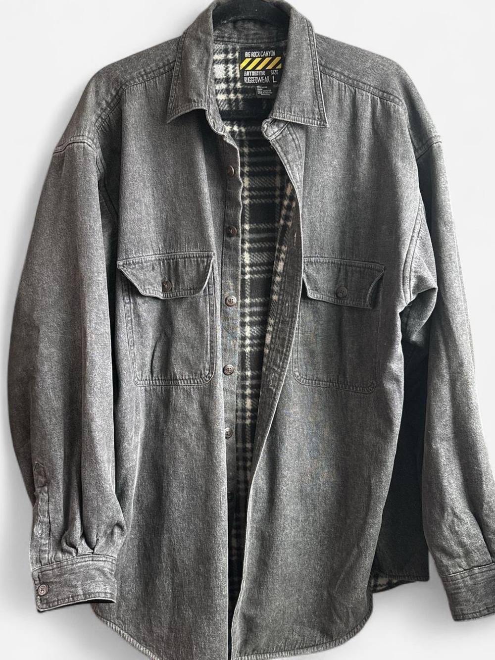 Big Rock Canyon Authentic Ruggedwear Grey Denim Insulated Shirt/Jacket